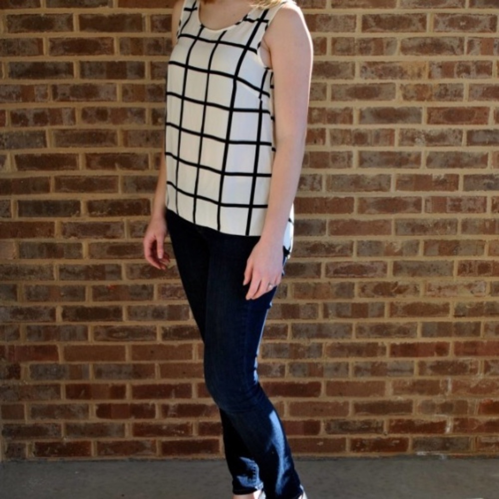 Collective Concepts Lune Split Black Blouse